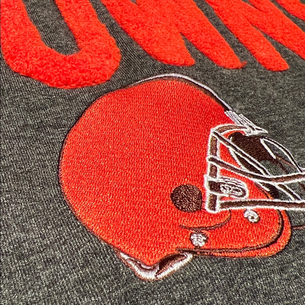 NFL Team Apparel Sleepwear Cleveland Browns Gray Pullover Sweatshirt Crew Neck M - Picture 5 of 9